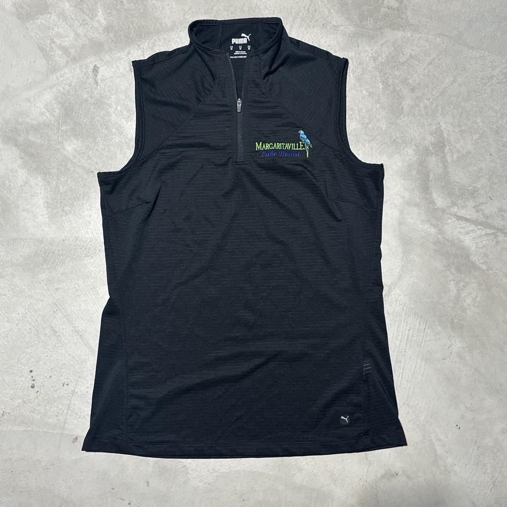 Puma Women's SZ M 1/4 Zip Polo Top Shirt Golf Margaritaville Logo Lake Ozarks